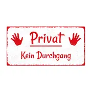 Vintageschild - Privat - Kein Durchgang