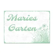 Vintageschild mit Wiesenblumen