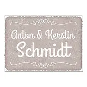 Vintage Schild als Geschenk zum Einzug