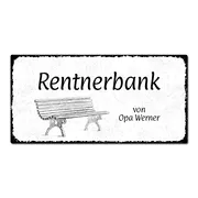 Vintageschild Rentnerbank