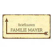 individuell gestaltetes Vintage Schild