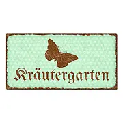 Vintage Schild Kräutergarten