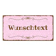 Vintage Schild mit Text und Symbol