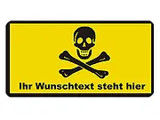 Warnschild als Türschild - Größe: 30x15 cm