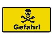 Warnschild als Türschild - Größe: 30 x 15 cm