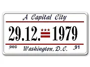 Washington D.C. USA Deko Autoschild mit individuellem Wunschtext