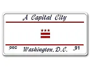 Washington D.C. USA Dekoschild mit ihrem individuellen Wunschtext
