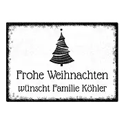 Weihnachtsdeko Blechschild