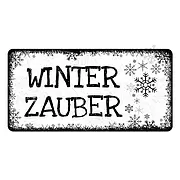 Winterdeko Schild mit eigenem Text 