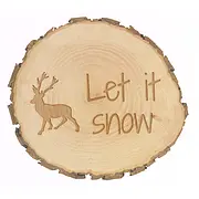 Baumscheibe mit Schneeflocke
