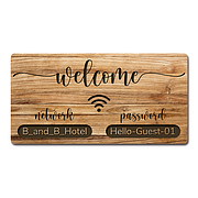 WLAN-​Schild mit den Zugangsdaten 20 x 10 cm oder 30 x 15 cm