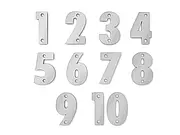 Zahlensatz 1-10 Classic in Edelstahl
