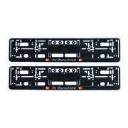 Kennzeichenhalter kariert 520mm x 112mm mit Wunschtext