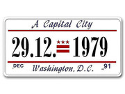 Hauptstadt der USA - Washington D. C. - nachgestaltetes Aluminiumschild Mit diesem Schild bieten wir Ihnen ein individuelles KFZ Kennzeichen, welches nach dem Vorbild eines originalen US ... Washington D.C. - USA Dekoschild mit Wunschtext bedruckt