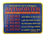 Funschild - Antworten - Größe: 22 x 17 cm