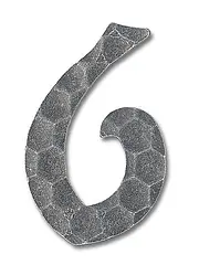 Ziffer 6 - H: 13 cm