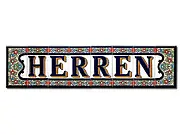 Herren - Schriftzug aus spanischen Fliesen