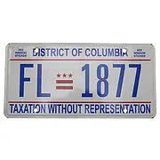 US Nummernschild Washington District of Columbia