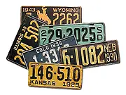 Jahrgangsnummernschild von 1925 bis 1949 - Größe: 30x15 cm