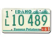 US - Nummernschild aus dem Bundesstaat Idaho 