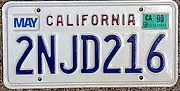 US - Nummernschild California 