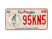 US-Grafiknummernschild aus Georgia