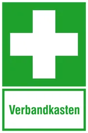 Erste-​Hilfe-​Kombischild »Erste Hilfe - Verbandkasten« 