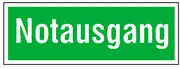 Fluchtweg-​Zusatzschild »Notausgang« 