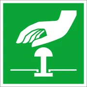 Fluchtwegschild »Not-​Halt-​Knopf« 
