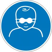 Gebotsschild »Kleinkinder durch weitgehend lichtundurchlässige …