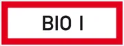 Hinweisschild für die Feuerwehr »BIO I« 