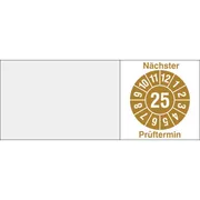 Kabelprüfplakette - mit Jahresfarbe »Nächster -25- Prüftermin « 