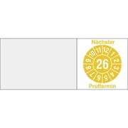 Kabelprüfplakette - mit Jahresfarbe »Nächster -26- Prüftermin « 