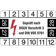 Prüfplakette »DGUV V 3 und DIN VDE 0701« 