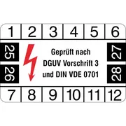 Prüfplakette »DGUV V 3 und DIN VDE 0701« 
