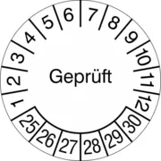 Prüfplakette »Geprüft« 