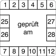 Prüfplakette »geprüft am« 