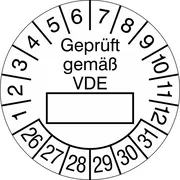 Prüfplakette »Geprüft gemäß VDE« 