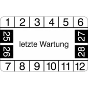 Prüfplakette »letzte Wartung« 