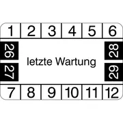 Prüfplakette »letzte Wartung« 