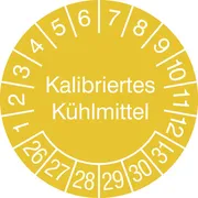 Prüfplakette - mit Jahresfarbe »Kalibriertes Prüfmittel« 