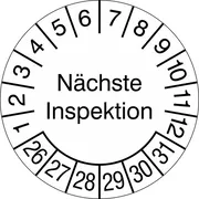 Prüfplakette »Nächste Inspektion« 