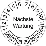 Prüfplakette »Nächste Wartung« 