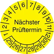 Prüfplakette »Nächster Prüftermin « 