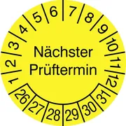 Prüfplakette »Nächster Prüftermin « 