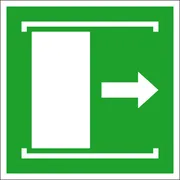 Rettungsschild »Schiebetür öffnet nach rechts« 