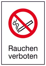 Verbots-​Kombischild »Rauchen verboten« 
