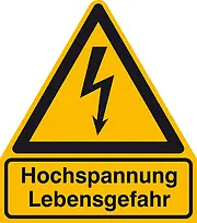 Warn-​Kombischild »Hochspannung Lebensgefahr« 