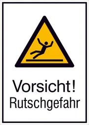 Warn-​Kombischild »Vorsicht! Rutschgefahr« 