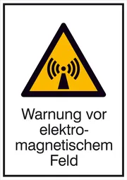 Warn-​Kombischild »Warnung vor elektromagnetischem Feld« 